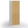 satni skrinka s uloznymi boxy 2 boxy 1850 x 300 x 500 mm demont cylindricky zamek laminovane dvere bila 130356