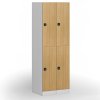 satni skrinka s uloznymi boxy 2 boxy 1850 x 300 x 500 mm demont kodovy zamek laminovane dvere orech 130855