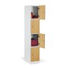 satni skrinka s uloznymi boxy 4 boxy 1850 x 300 x 500 mm demont cylindricky zamek laminovane dvere bila 131119