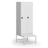 satni skrinka s lavickou 2 oddily 1875 x 600 x 500 800 mm demont rfid zamek laminovane dvere bila 110769