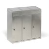 Odpadkový koš na tříděný odpad, 3x37 l, nerez