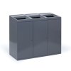 Odpadkový koš na tříděný odpad, 3x108 l, šedý