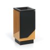 odpadkovy kos 49 l cerny imitace dreva 69395