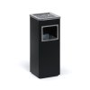 Odpadkový koš s popelníkem a vnitřní nádobou, 11,5 l, černý / nerez