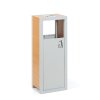odpadkovy kos s popelnikem 48 l sedy imitace dreva 69413