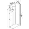 satni skrin s vysuvem primo gray 800 x 420 x 1781 mm seda orech 82212