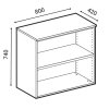 kancelarska skrin se zasouvacimi dvermi primo white 800 x 420 x 740 mm bila grafit 82418