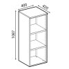 kombinovana kancelarska skrin primo white 400 x 420 x 1087 mm bila 82474