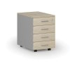 kancelarsky mobilni kontejner primo gray 4 zasuvky seda dub prirodni 71286