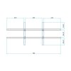 Třídicí regál s dveřmi PRIMO WOOD, 800 x 420 x 1781 mm, 27 přihrádek, bříza