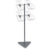 stojan pro odber letaku 4xa4 dratena kapsa sedostribrny 79088