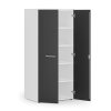 kancelarska policova skrin primo white s dvermi 1781 x 800 x 600 mm bila grafit 83918