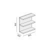 policovy dil block 800 x 300 x 800 mm dub prirodni 86181