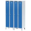 kovova satni skrinka na nohach 2 oddily 1920 x 600 x 500 mm otocny zamek modre dvouplastove dvere 127403