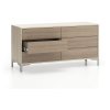 kancelarska policova komoda layers 6 zasuvek dub prirodni dub moreny 86370