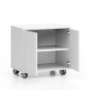 pojizdna skrinka na koleckach s dvermi layers kratka 600 x 400 x 575 mm bila 113861