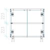 pojizdna skrinka na koleckach s dvermi layers kratka 600 x 400 x 575 mm dub prirodni dub moreny 87674