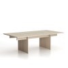 Jednací kancelářský stůl SOLID + 2x přísed, 240x125 cm, dub přírodní