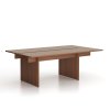Jednací kancelářský stůl SOLID + 1x přísed, 210x125 cm, ořech