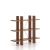 Kancelářský regál nízký krátký SOLID, 1250 x 400 x 1075 mm, ořech