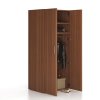 kancelarska satni skrin vysoka solid satni tyc 2 police 800 x 600 x 1830 mm orech 85928