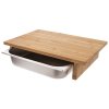 prkenko bambus 42 x 29 cm nerezovy zasobnik 88876