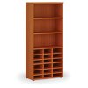 Třídicí regál PRIMO WOOD, 800 x 420 x 1781 mm, 18 přihrádek, třešeň
