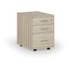 kancelarsky mobilni kontejner na zavesne slozky solid 3 zasuvky dub prirodni 80004