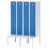satni skrinka s lavickou 2 oddily 1875 x 600 x 500 800 mm cylindricky zamek tmave sede dvere 127909