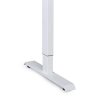 Ergonomický výškově nastavitelný stůl, 180x120 cm, 1 motor, L/P, bílá podnož, grafit