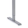 Rohový výškově nastavitelný stůl, 180x120 cm, 1 motor, L/P, šedá podnož, ořech