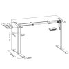 Ergonomický výškově nastavitelný stůl, 180x120 cm, 1 motor, L/P, černá podnož, dub přírodní