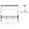 mobilni stul primo mobi 180x60 cm bila podnoz dub prirodni 118864
