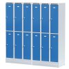 kovova satni skrinka s uloznymi boxy na soklu 6 boxu 1920 x 900 x 500 mm otocny zamek sede dvere 126026