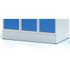 kovova satni skrinka s uloznymi boxy na soklu 6 boxu 1920 x 900 x 500 mm otocny zamek sede dvere 41176