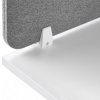 akusticky paravan na stul textilni povrch 160 x 40 cm seda 115792