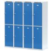 satni skrinka s uloznymi boxy 4 boxy 1800 x 800 x 500 mm otocny zamek cervene dvere 125331