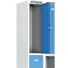 satni skrinka s uloznymi boxy 4 boxy 1800 x 800 x 500 mm otocny zamek cervene dvere 125332