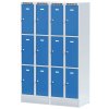 satni skrinka s uloznymi boxy na soklu 6 boxu 1920 x 600 x 500 mm cylindricky zamek cervene dvere 125868