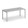 jednaci stul primo square 180x80 cm seda 2x stolni zasuvka typ vi stribrna 132300