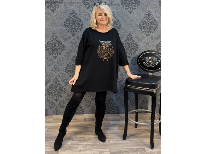 MIKINO-TUNIKA OVEČKA černá