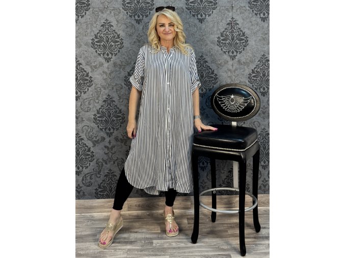 Šaty BIBIANA navy-bílé