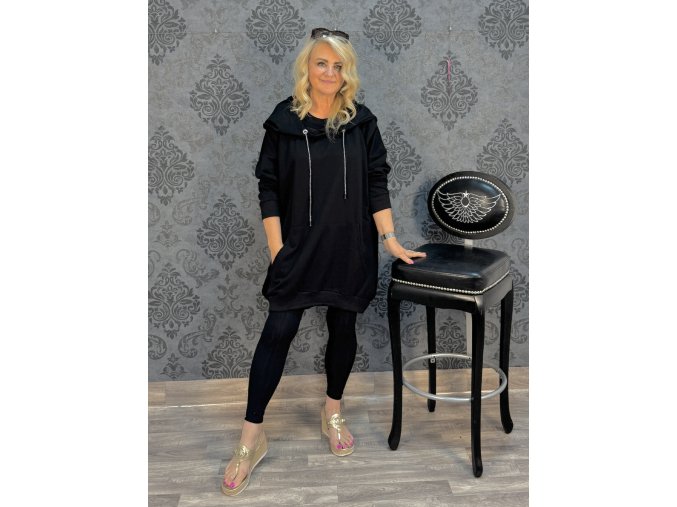 MIKINO-ŠATY LEA černé vel.2