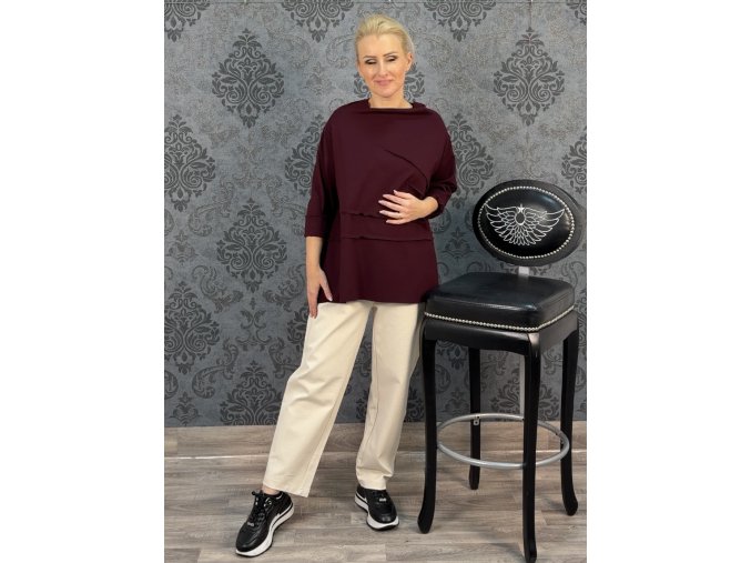 mikina FRANCOISE vínová