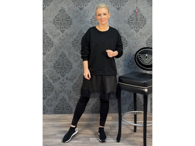 MIKINO - ŠATY SOLE černé