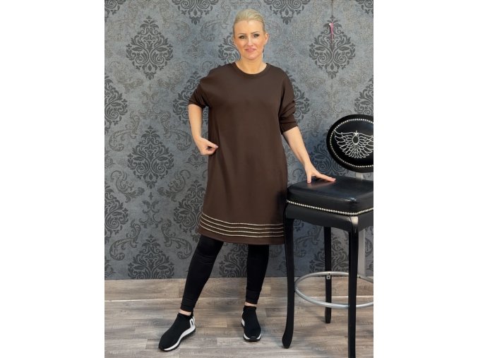 ŠATY LIMONE hnědé