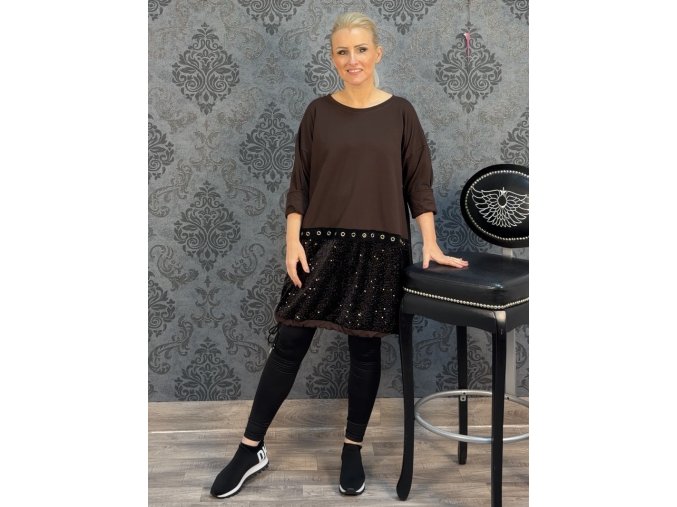 ŠATY PALMIRA hnědé