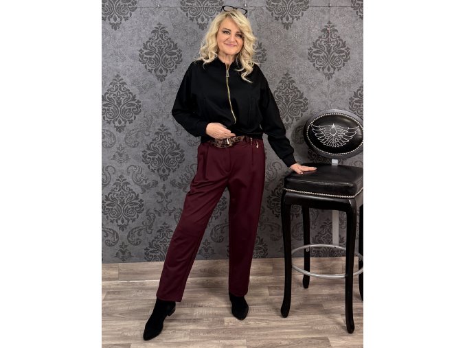 Kalhoty DAMIEN vínové