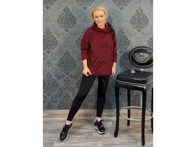 MIKINA ESTATO vínová