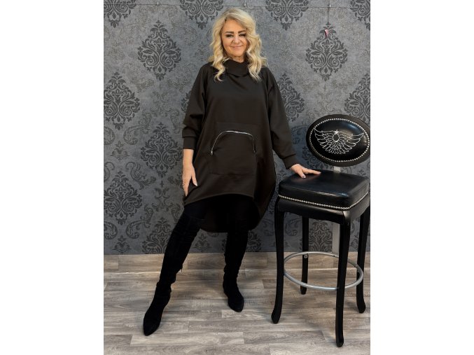 MIKINO - ŠATY ALCANTARA čokoláda